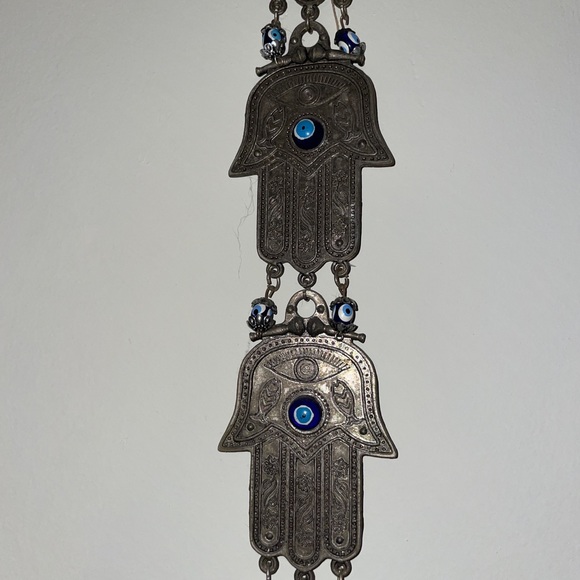 Evil Eye & Triple Hamsa (abundance & prosperity) wall hanging - Picture 3 of 4